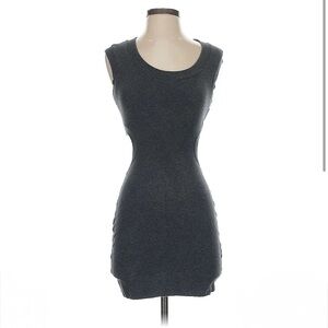 Kardashians for Bebe Sleeveless Charcoal Mini Dress